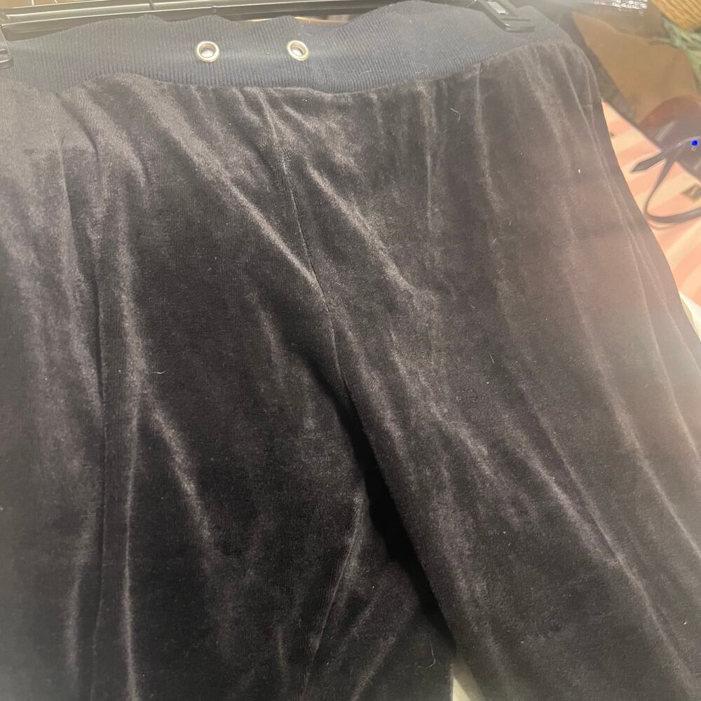 Vtg Young USA Womens Lg Low rise Black Lounge Pants Straight Leg 16" inseam 31" - Picture 13 of 14